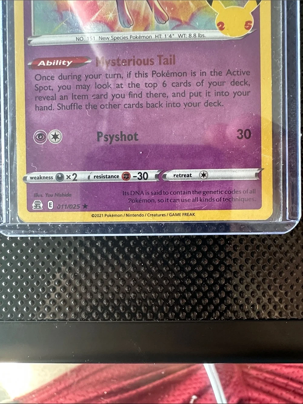 Pokemon Mew Trading Card - Pink, Yellow, Purple - Picture 3 of 6